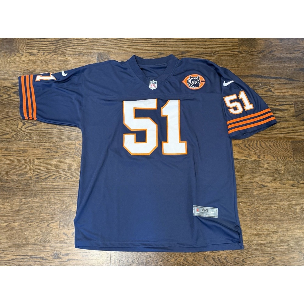Dick Butkus Throwback Chicago Bears #51 Football Jersey Size 44 Rep Stitched